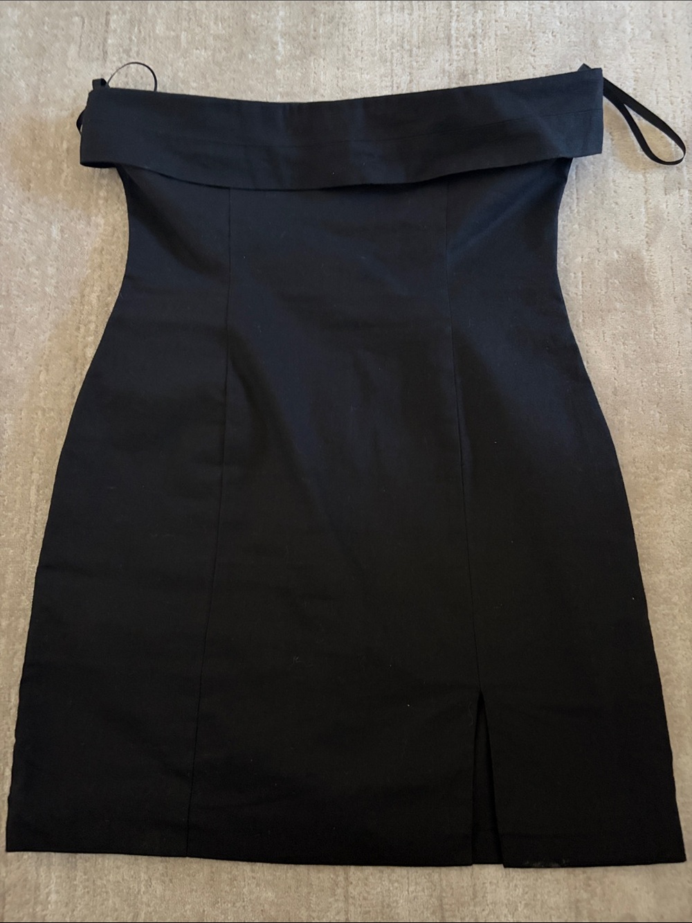 Classic Black Strapless Mini Dress